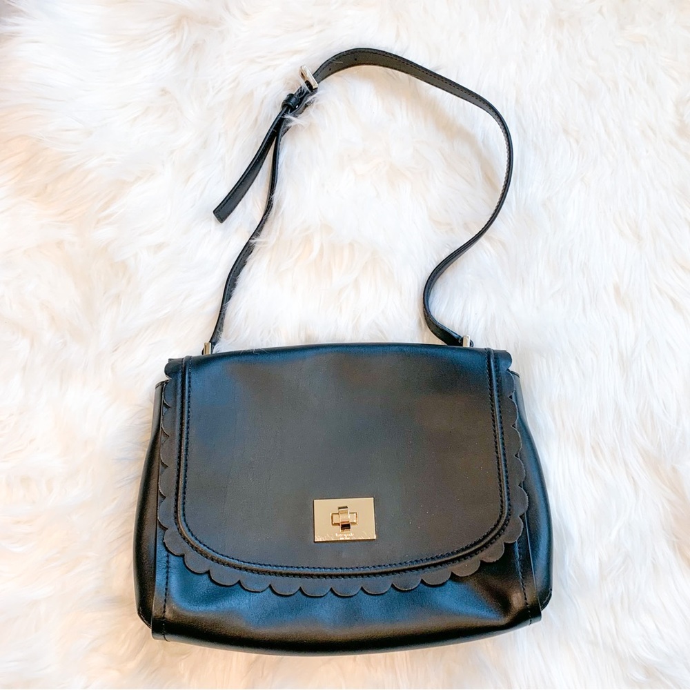 NWOT Kate Spade Jasmin Maple Court Leather Scalloped Shoulder Purse